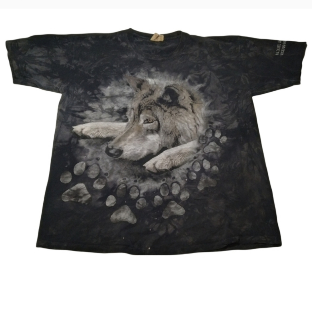 Rare* VINTAGE The Mountain Cute husky paw prints Shirt Sz XL